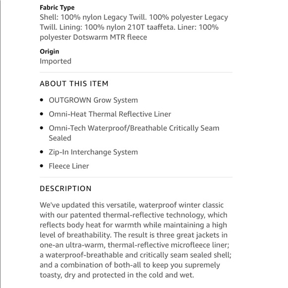 Boy’s Bugaboo Fleece interchange jacket - Picture 6 of 6